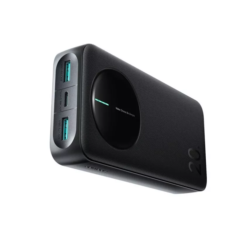 Powerbank Joyroom JR-PBF14 Pro 22.5W 20000mAh ar digitālo displeju 2x USB-A 1x USB-C - Melns