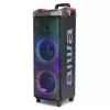 AIWA Power Audio Speaker KBTUS-710MKII 700W Portable Party Speaker ar Bluetooth, USB, SD, AUX, FM radio, LED gaismām, ratiņu rokturi, riteņiem, tālvadības pulti, mikrofonu