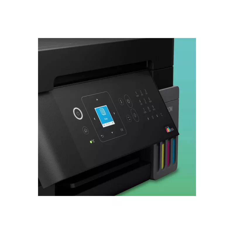 Epson L5390 Daudzfunkciju tintes tvertnes printeris - Krāsains - A4 - 33 lpp/min - Fakss - Wi-Fi - LAN - ADF 30 lapas - Melns