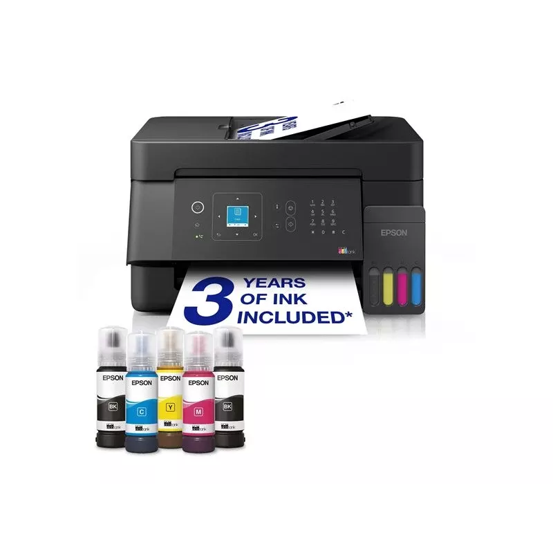 Epson L5390 Daudzfunkciju tintes tvertnes printeris - Krāsains - A4 - 33 lpp/min - Fakss - Wi-Fi - LAN - ADF 30 lapas - Melns