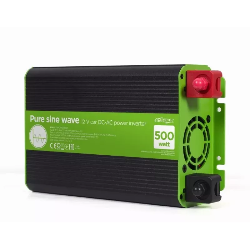 Gembird 12V uz 230V tīra sinusoidālā viļņa invertors 500W