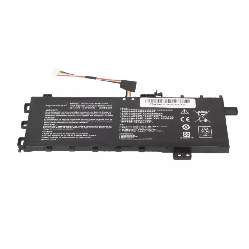 MITSU Battery B21N1818 Asus Vivobook 15 A512 R512 X512 - 4150 mAh (32 Wh)