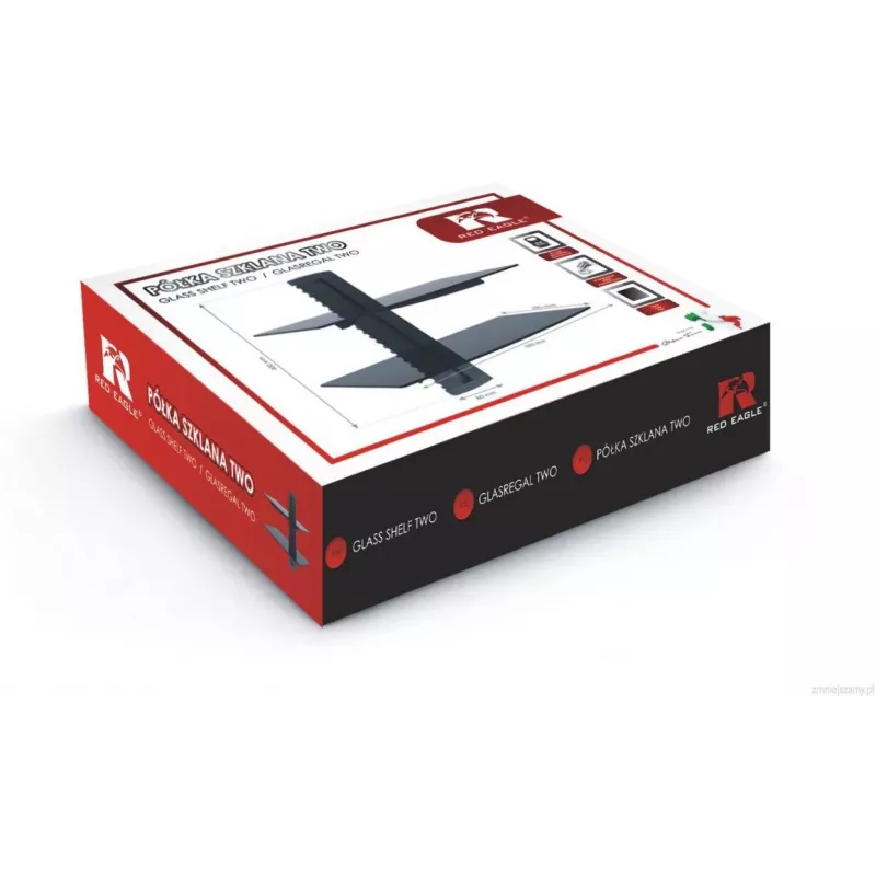 RED EAGLE TWO Stikla plaukts Caurspīdīgs 450x350 mm Rūdīts stikls