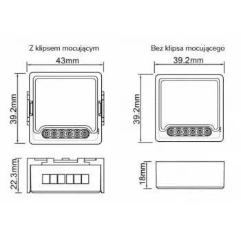 OXT T224 Mini Wi-Fi releju modulis 4 kanālu Tuya Smart Life sausais kontakts 10A/kanāls