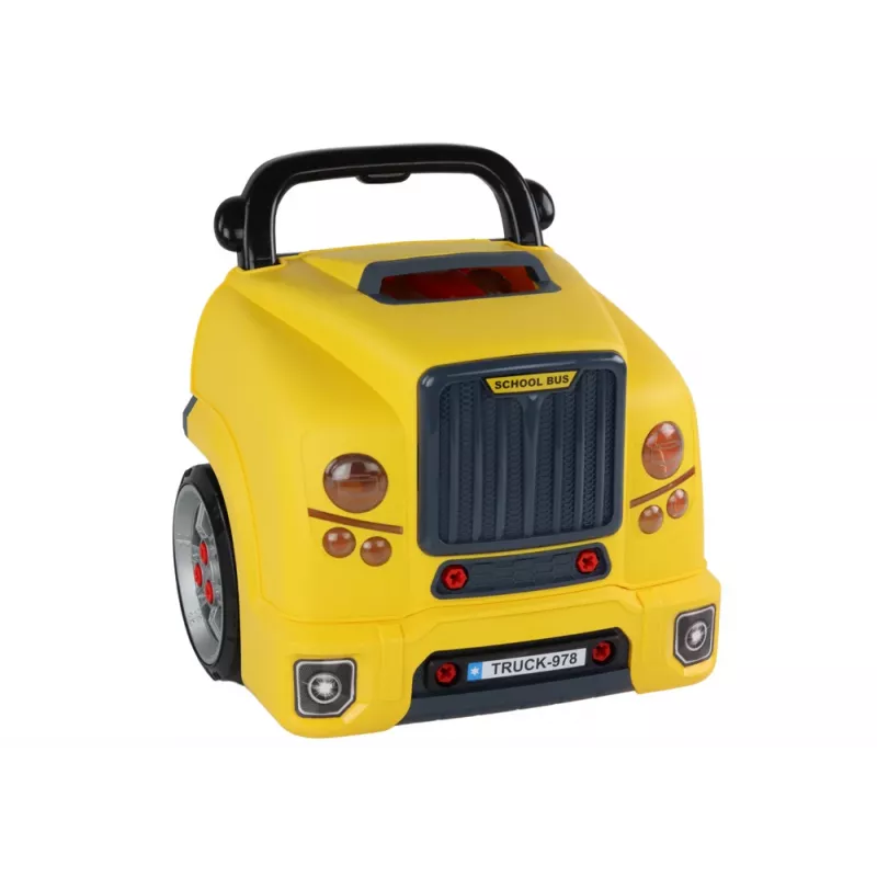 LEAN TOYS Workshop Engine Bus Disassembly DIY Kit Yellow