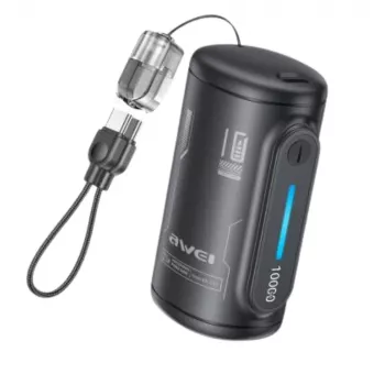 AWEI WP-117 Power Bank 10000mAh 22.5W 3C2xUSB-C Melns
