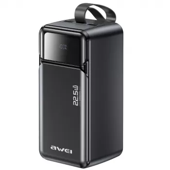 AWEI PA-106 Power Bank 50000mAh 22.5W PD 3xUSB-C Melns