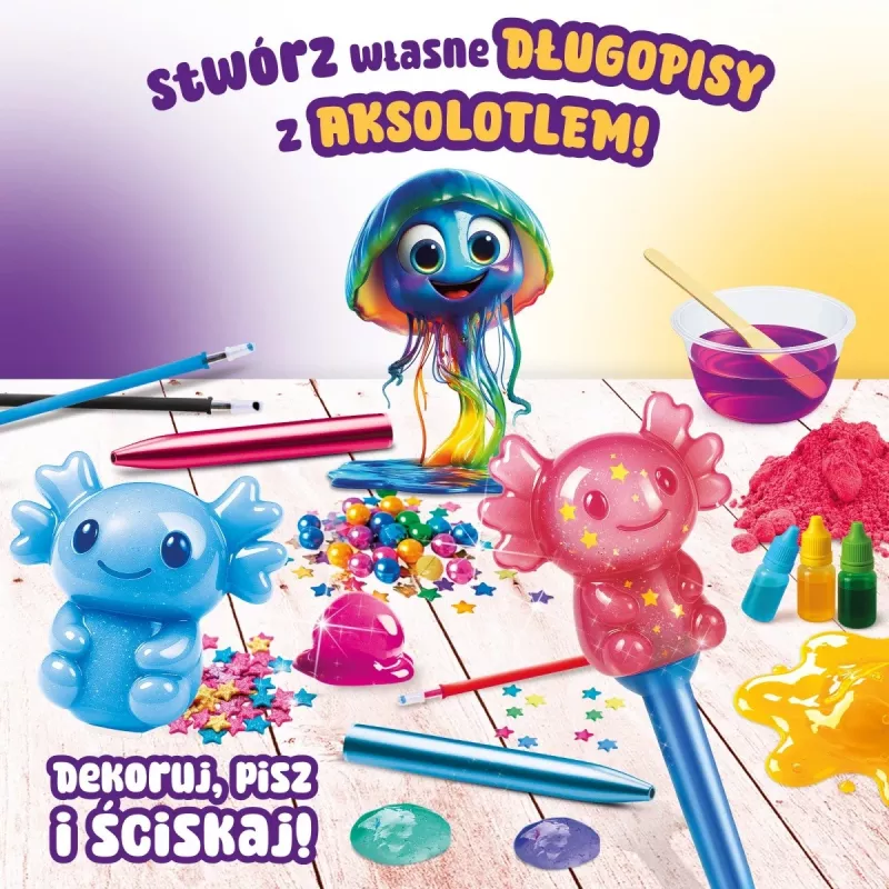LISCIANI Slumi Squishy Pens - Asortētas novitātes lodīšu pildspalvas ar stresa mazināšanas virsotni, melna tinte, 0,7 mm vidējs gals, iepakojumā 1 gab.