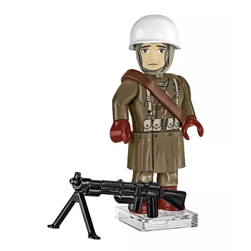 COBI Small Army Battle of the Bulge 1944 Būvbloķu komplekts, 75 gab., 1 ASV karavīra figūra