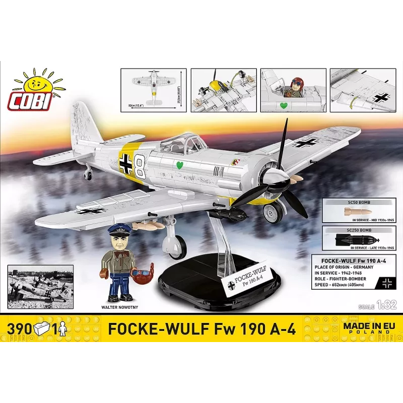 COBI Focke-Wulf Fw 190 A-4 Konstrukcijas bloku komplekts