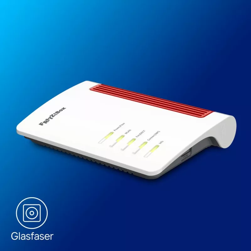 FRITZ! Box 5630 balts divjoslu Wi-Fi 6 DSL/VDSL maršrutētājs ar DECT bāzes staciju, Gigabit Ethernet, USB 2.0, SFP ligzdu