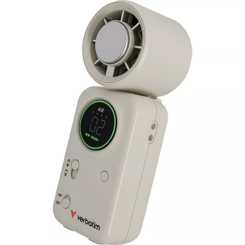 Verbatim Cool 'n' Go Ice Touch Pro rokas ventilators balts/sudrabs 32346