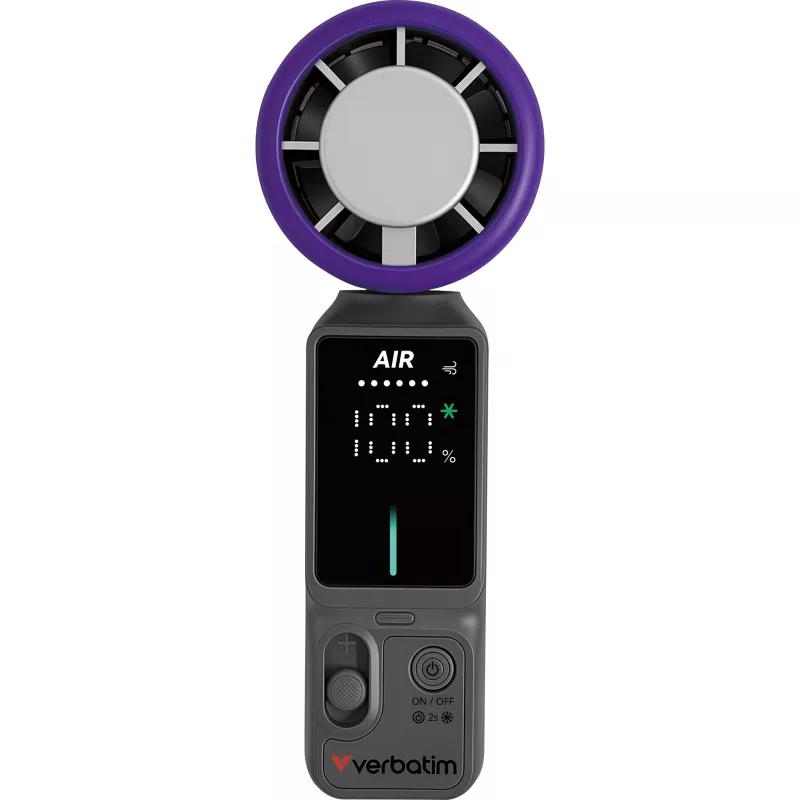 Verbatim Cool'n' Go Ice Touch Pro rokas ventilators pelēks/violets