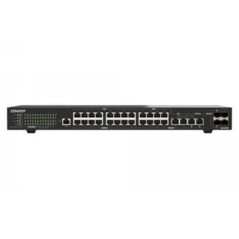 QNAP QSW-M2130P-2C2S26T 26 portu 2.5GbE PoE++ pārvaldīts Layer 2 plaukta slēdzis ar 2x 10GbE SFP+ un 2x 10GbE Combo portiem, 370W PoE budžets
