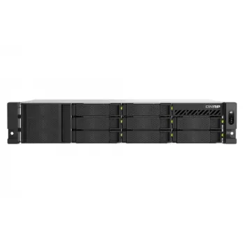 QNAP TS-H1065EU-RP 10 nodalījumu plaukta NAS ar Intel Xeon D-1622, 16GB RAM, 2.5GbE, dublētu barošanas bloku