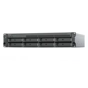 Synology RackStation RS1226RP+ 8 nodalījumu 2U plaukta NAS serveris ar diviem liekiem barošanas avotiem