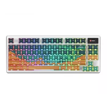 MSI Forge GK600 TKL bezvadu mehāniskā spēļu tastatūra - Mars US ANSI, tri-mode, hot-swappable Forge slēdži, per-key RGB, PBT taustiņu kapsulas