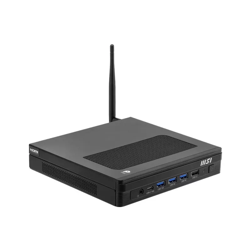 MSI PRO DP10 A14MG-003BEU Mini dators - Intel Pentium Gold G7400, 8GB RAM, 256GB SSD, Wi-Fi 6, Melns
