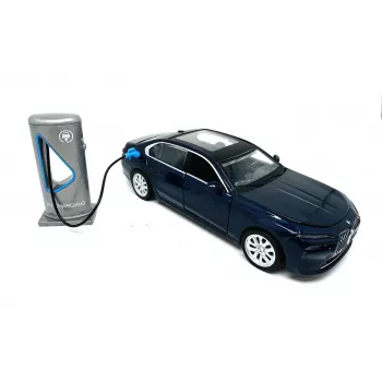 PULIO Auto MSZ 1/32 BMW i7 Gaismas un skaņas liešanas modeļa automašīna