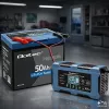 Qoltec 52668 viedais akumulatora lādētājs 12V 10A ar atjaunošanas funkciju AGM GEL LiFePO4