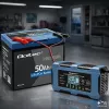 Qoltec 52669 viedais akumulatora lādētājs 12V 6A ar atjaunošanas funkciju AGM GEL LiFePO4