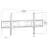 MACLEAN MC-420 Fiksēts TV sienas stiprinājums 43-120 collu ekrāniem, 120 kg, VESA līdz 900x600, melns