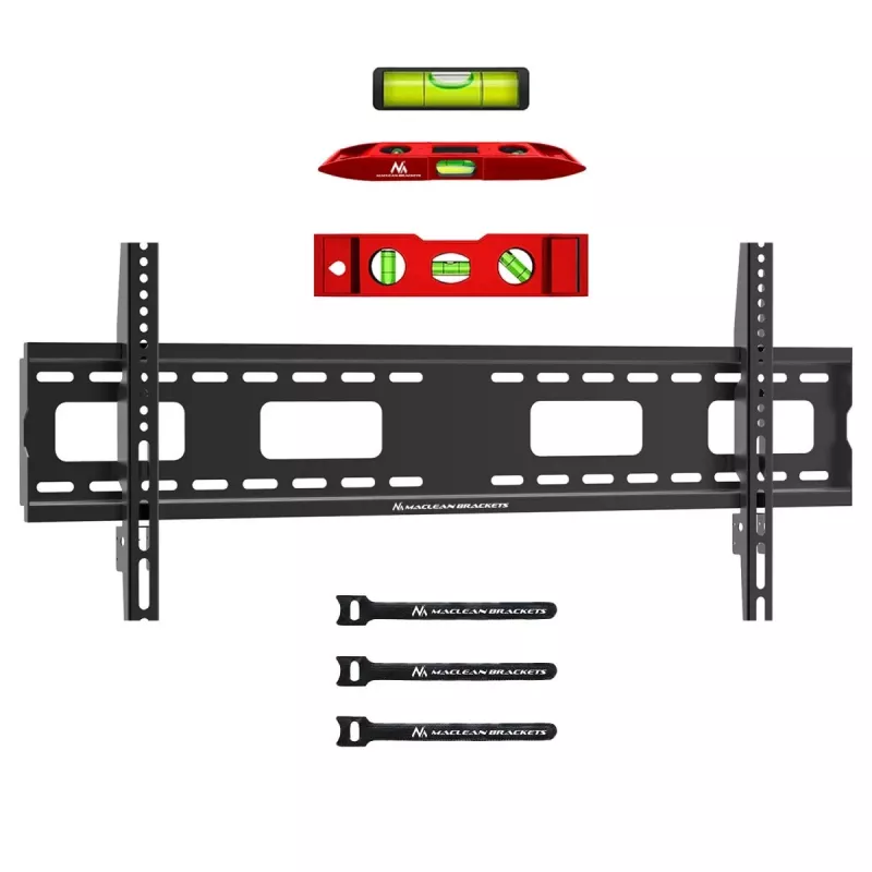 MACLEAN MC-420 Fiksēts TV sienas stiprinājums 43-120 collu ekrāniem, 120 kg, VESA līdz 900x600, melns