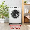 MACLEAN Mobilā veļas mašīnas pamatne MC-118 B, regulējama 450-700 mm, 200 kg slodze, 4 bloķējami riteņi, melna