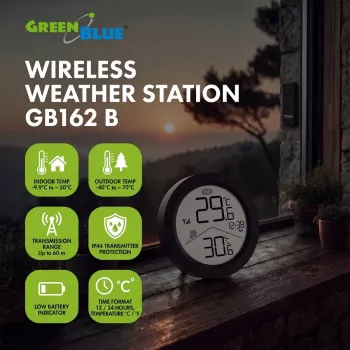 GREENBLUE bezvadu laika stacija GB162 B