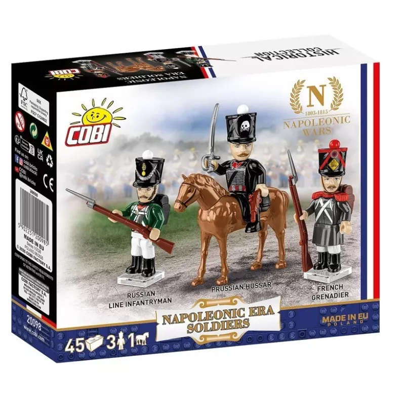 COBI KLOCKI Napoleona laikmeta karavīru celtniecības bloki minifigūras