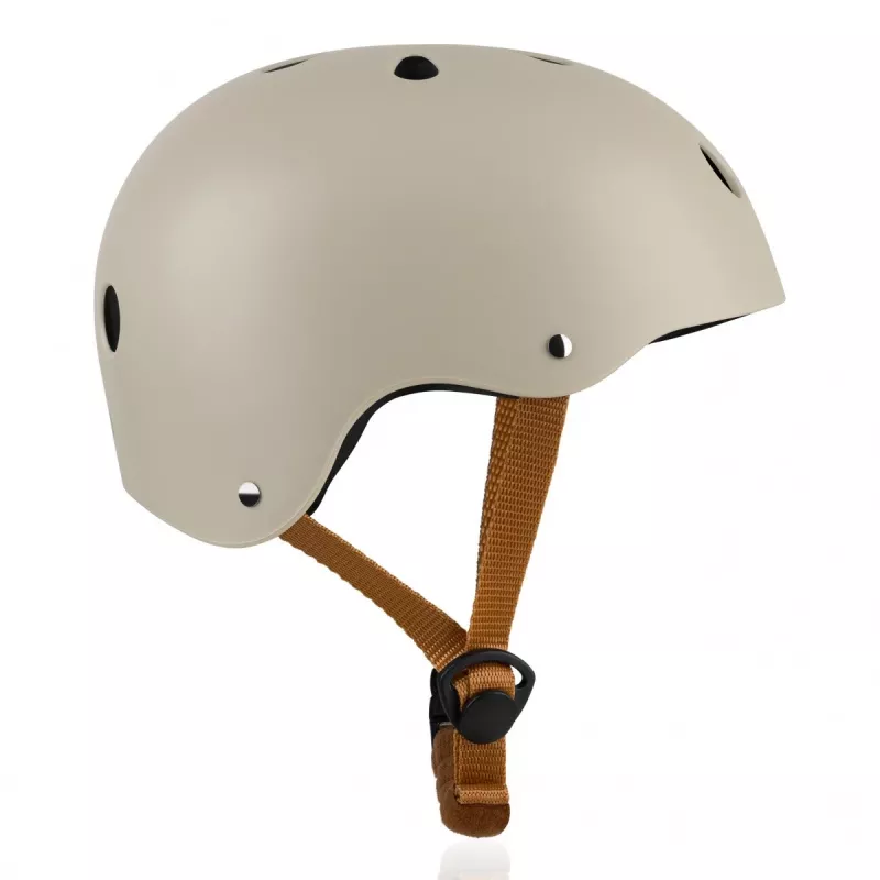 Lionelo LO-HELMET Beige Sand velosipēda ķivere – In-Mold PC apvalks, 24 ventilācijas atveres, Headlock regulēšanas sistēma, CE EN 1078, L izmērs 58-61 cm