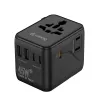Crong One World ceļojumu adapteris GaN 45W UK/EU/US/AU melns