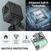 Crong One World ceļojumu adapteris GaN 45W UK/EU/US/AU melns