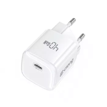 CRONG NEO GaN 40W USB-C PD 3.2 sienas lādētājs ar AVS - balts