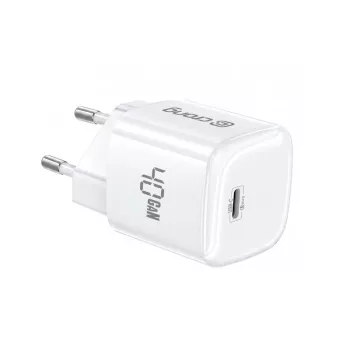 CRONG NEO GaN 40W USB-C PD 3.2 sienas lādētājs ar AVS - balts