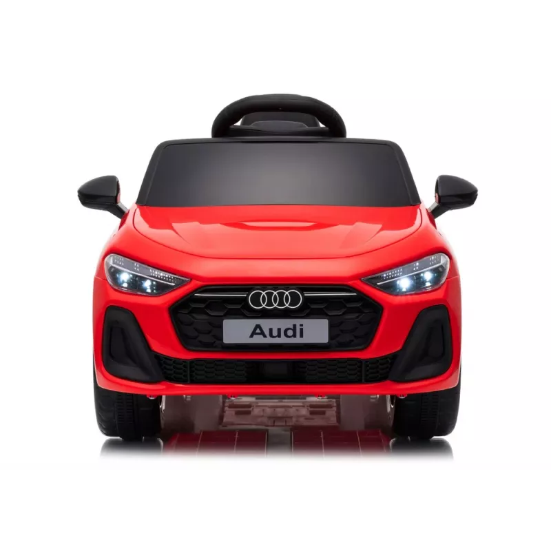 LEAN CARS Audi A5L HL788 Sarkanā 12V elektriskā braucamā mašīna ar vecāku tālvadības pulti, EVA riteņiem, LED gaismām, mūzikas paneli, drošības jostu, eko-ādas sēdekli, vecumam no 3 līdz 6 gadiem