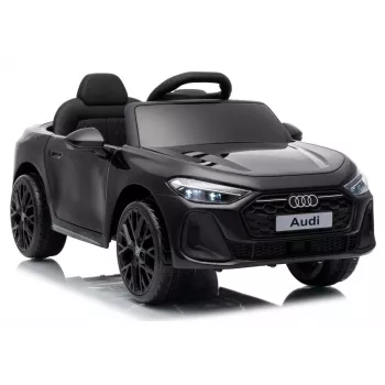 LEAN CARS Audi A5L HL788 Melns 12V ar akumulatoru darbināma braucamā mašīna ar vecāku tālvadības pulti, LED gaismām, MP3, EVA putuplasta riteņiem, eko-ādas sēdekli, 30 kg maksimālā slodze, bērniem no 3 līdz 8 gadiem