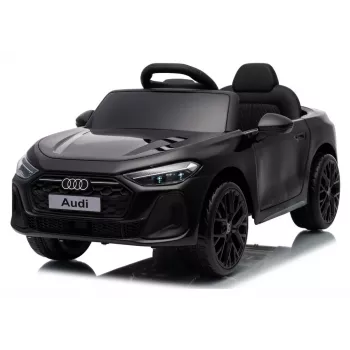 LEAN CARS Audi A5L HL788 Melns 12V ar akumulatoru darbināma braucamā mašīna ar vecāku tālvadības pulti, LED gaismām, MP3, EVA putuplasta riteņiem, eko-ādas sēdekli, 30 kg maksimālā slodze, bērniem no 3 līdz 8 gadiem