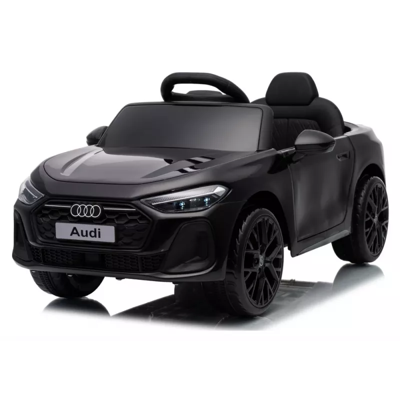 LEAN CARS Audi A5L HL788 Melns 12V ar akumulatoru darbināma braucamā mašīna ar vecāku tālvadības pulti, LED gaismām, MP3, EVA putuplasta riteņiem, eko-ādas sēdekli, 30 kg maksimālā slodze, bērniem no 3 līdz 8 gadiem