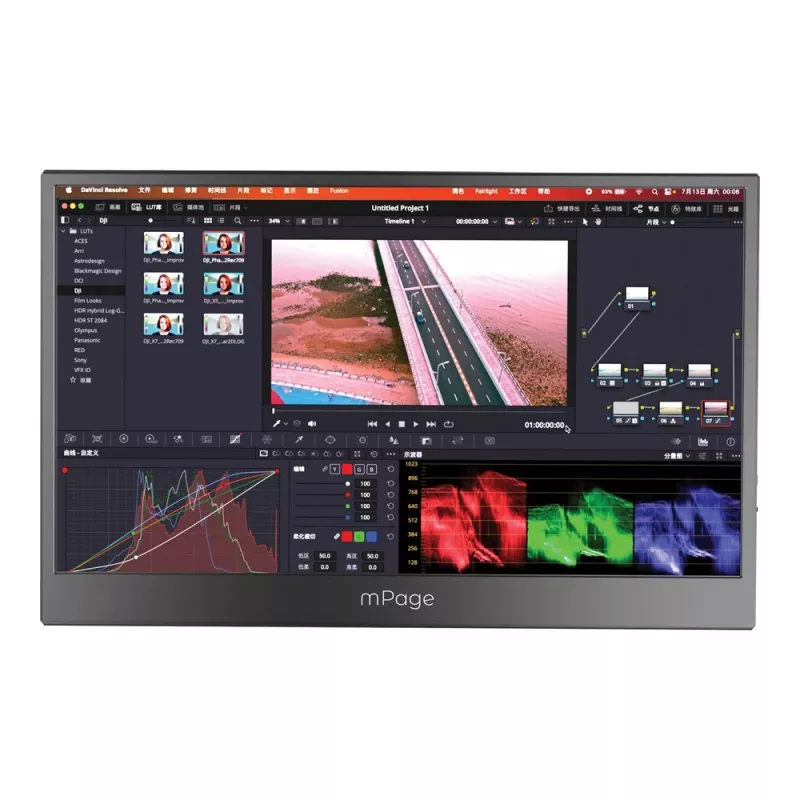 MAXCOM pārnēsājamais monitors Mpage 15 - 15,6 collu Full HD IPS USB-C HDR10 alumīnijs