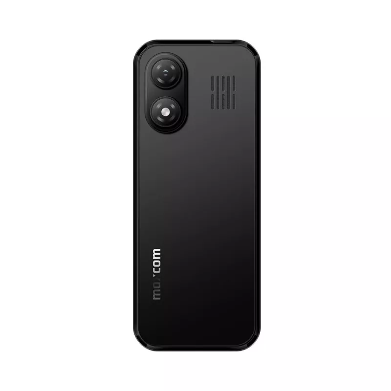 MAXCOM MM282 4G Dual SIM Feature Phone ar 2,8 collu displeju, KaiOS, 1400 mAh akumulators, USB-C, Bluetooth 5.1, Wi-Fi Hotspot, 2 MP kamera, FM radio, Melns