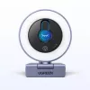 UGREEN 2K QHD tīmekļa kamera ar LED apgaismojumu un iebūvētu mikrofonu, 30fps, USB 2.0, autofokuss, 80° redzes lauks, klipšu un statīva stiprinājums, melna
