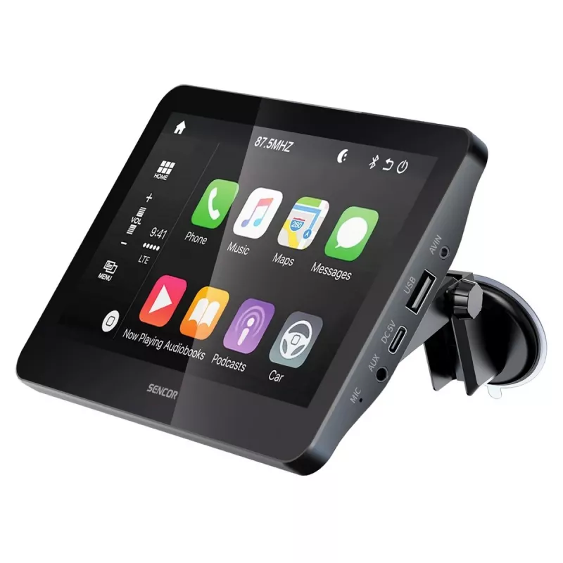 SENCOR SCT M760BWT 7 collu bezvadu CarPlay Android Auto 2-DIN multivides uztvērējs ar aizmugurējās kameras ieeju