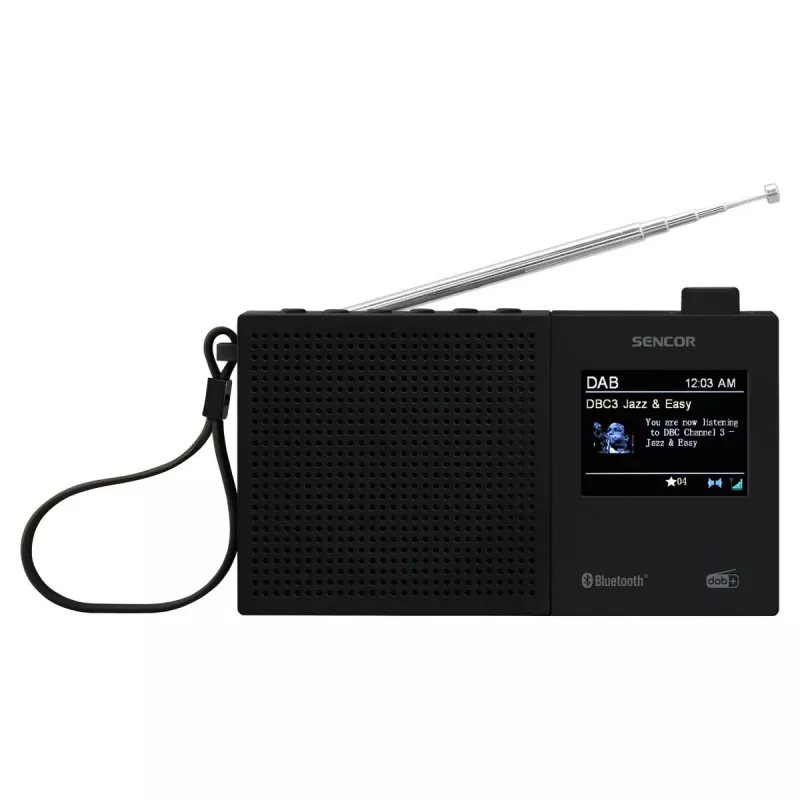 SENCOR SRD 7790B DAB+ radio ar FM, Bluetooth, USB, 2,4 collu LCD, uzlādējamu bateriju