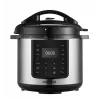 CONCEPT CK8001 Multivāra katls, 5L, 900W, 10 programmas, LED, nelīpošs keramikas katls, aizkavētais starts, siltuma uzturēšana, melns/sudrabs