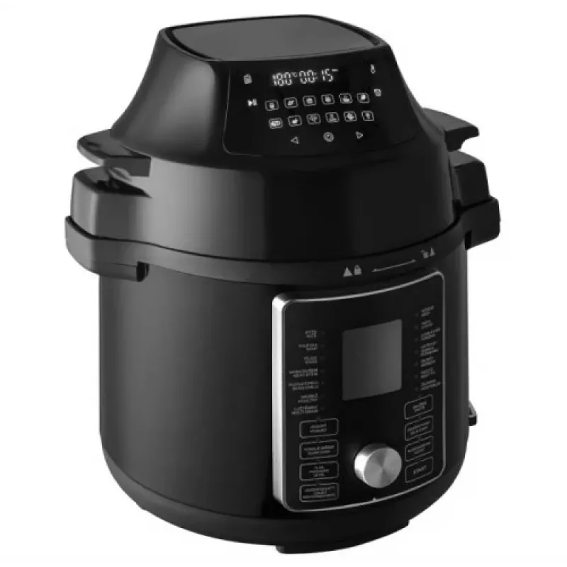 CONCEPT CK8000 Multivārs ar gaisa fritera funkciju, 6L katls, 3.5L grozs, 1500W, 10 programmas, melns/sudrabs