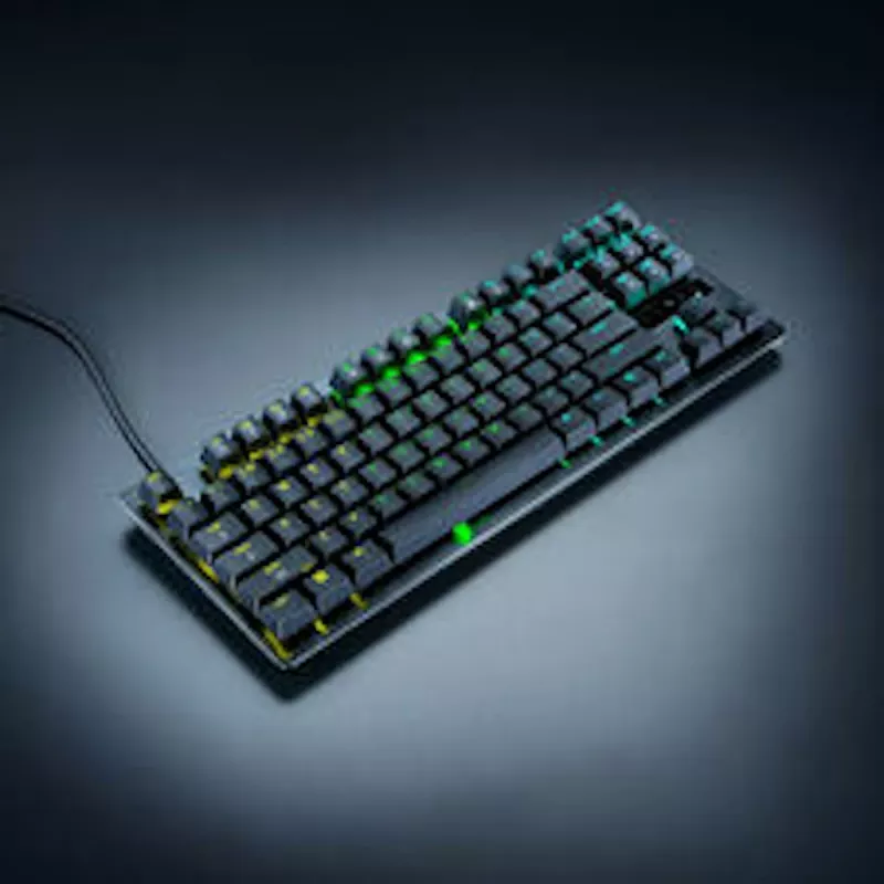 Razer Huntsman V3 Tenkeyless 8KHz spēļu tastatūra - vācu izkārtojums (QWERTZ), Razer Analog Optical Switches Gen-2, Chroma RGB, melna