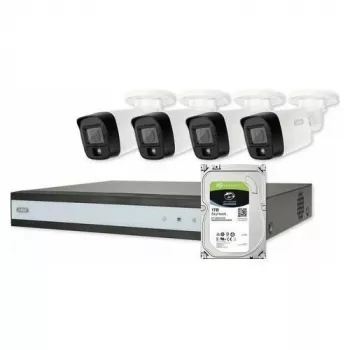 ABUS Security-Center TVVR33843T pilns komplekts ar 4 analogām mini-caurules kamerām un ierakstītāju