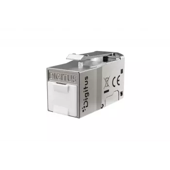 DIGITUS Keystone modulis Cat. 6A, ekranēts, bez instrumentiem, RJ45, sudraba