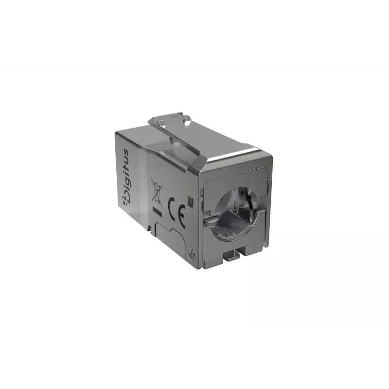 DIGITUS Keystone modulis Cat. 6A, ekranēts, bez instrumentiem, RJ45, sudraba